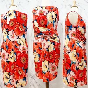 Tahari Bright Floral Dress 16W